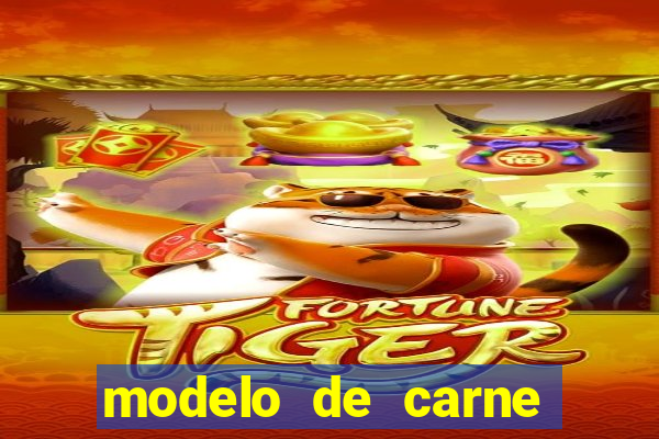 modelo de carne para pagamento